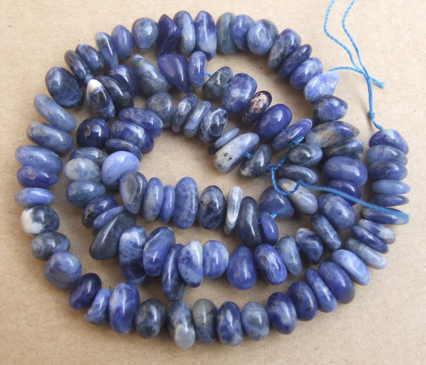3-8 мм натуральные камни кусочки, свободные бусы 15" - Цвет: Sodalite