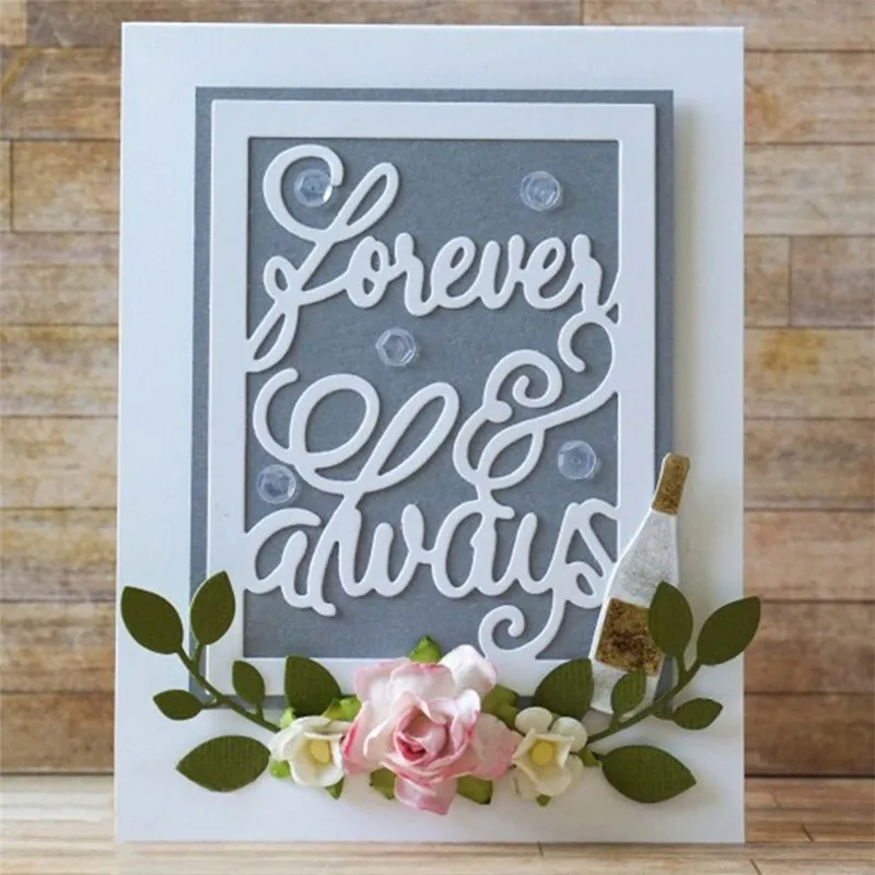 InLoveArts Metal Stencil forever always Word Dies Letters Cutting Die for DIY Scrapbooking Card Album Embossing Crafts Cut | Дом и сад