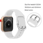 Ремешок UTHAI G02 для Apple Watch Series 1 2 3 4 5 6 7 44 мм, мягкий силиконовый сменный спортивный браслет для iWatch Sports