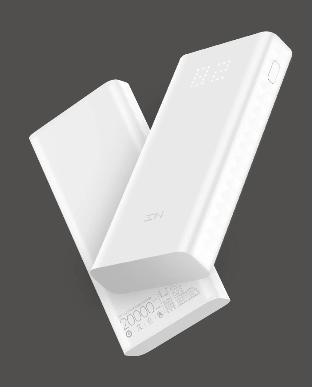 ZMI power Bank 20000 мАч цифровой дисплей 18 Вт QC3.0 Быстрая зарядка Dual USB 20000 мАч Внешний аккумулятор для смартфонов