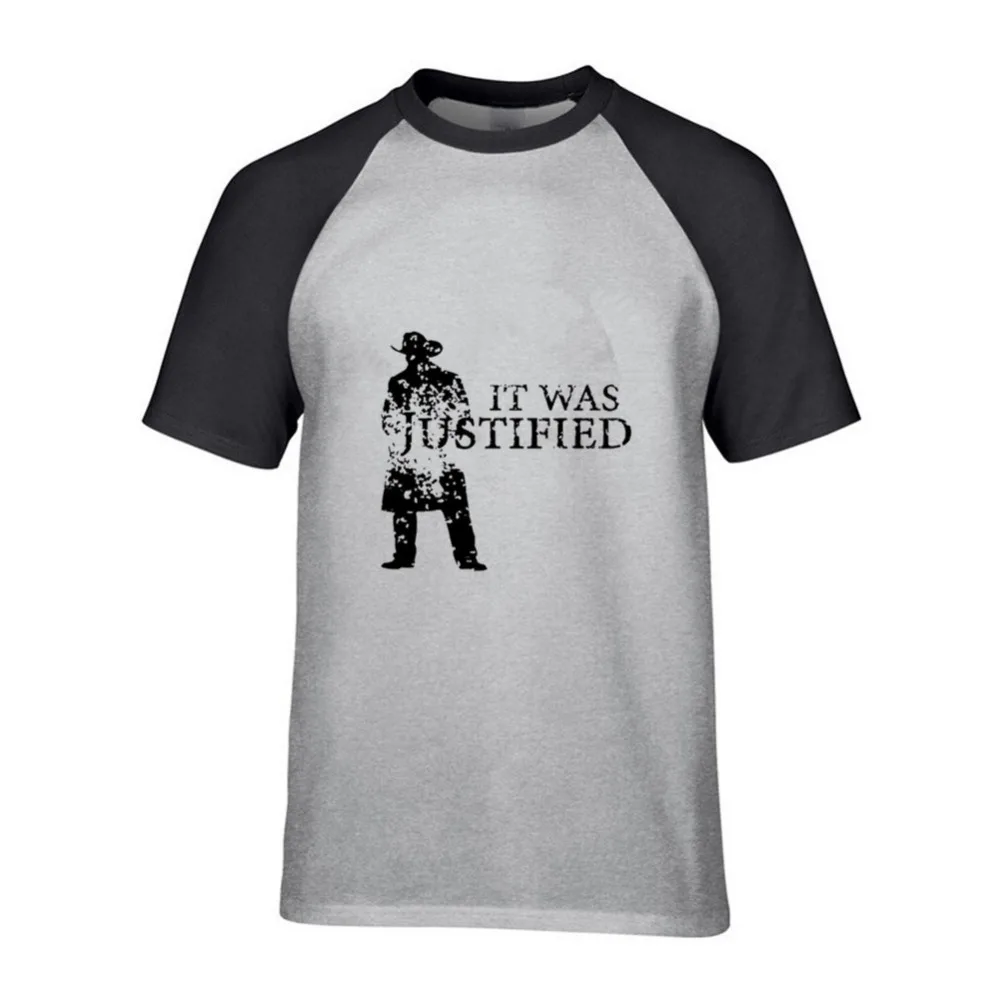 TV Justified Men's T-Shirts Funny Printed Short Sleeve Tshirts Summer Hip Hop Casual Cotton Tops Tees Streetwear free shipping | Мужская