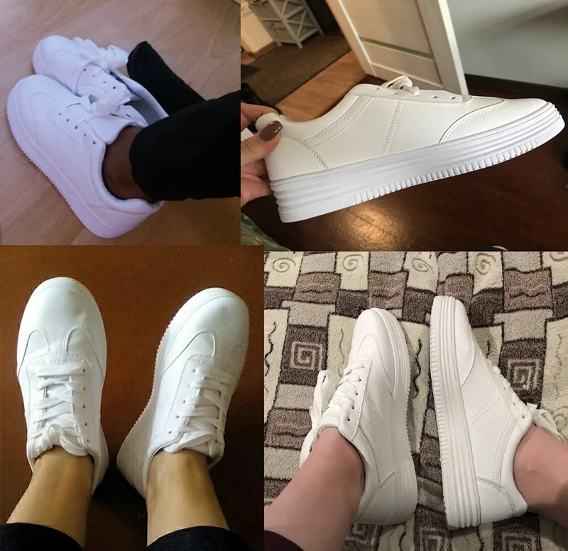 Летние белые кроссовки; женская повседневная обувь на платформе; Basket Femme; визуально увеличивающая рост женская обувь с круглым носком; tenis feminino; Цвет Черный; 44
