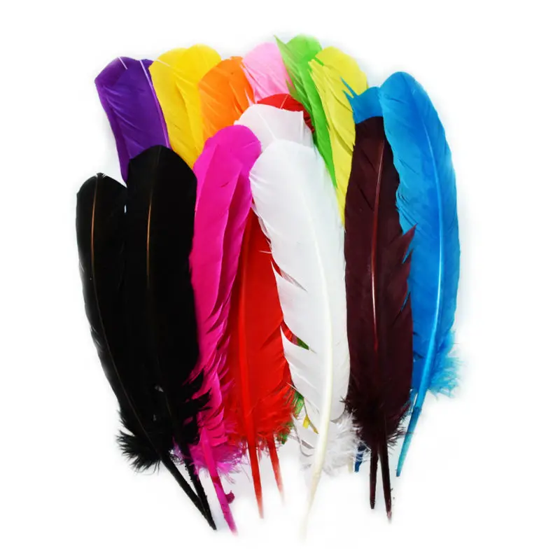 Распродажа 100 шт. разноцветные окрашенные Свободные гусиные перья DIY украшения