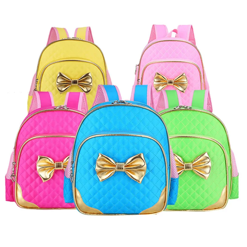 Детский Школьный рюкзак принцессы с бантом Милый для маленьких девочек Школьные