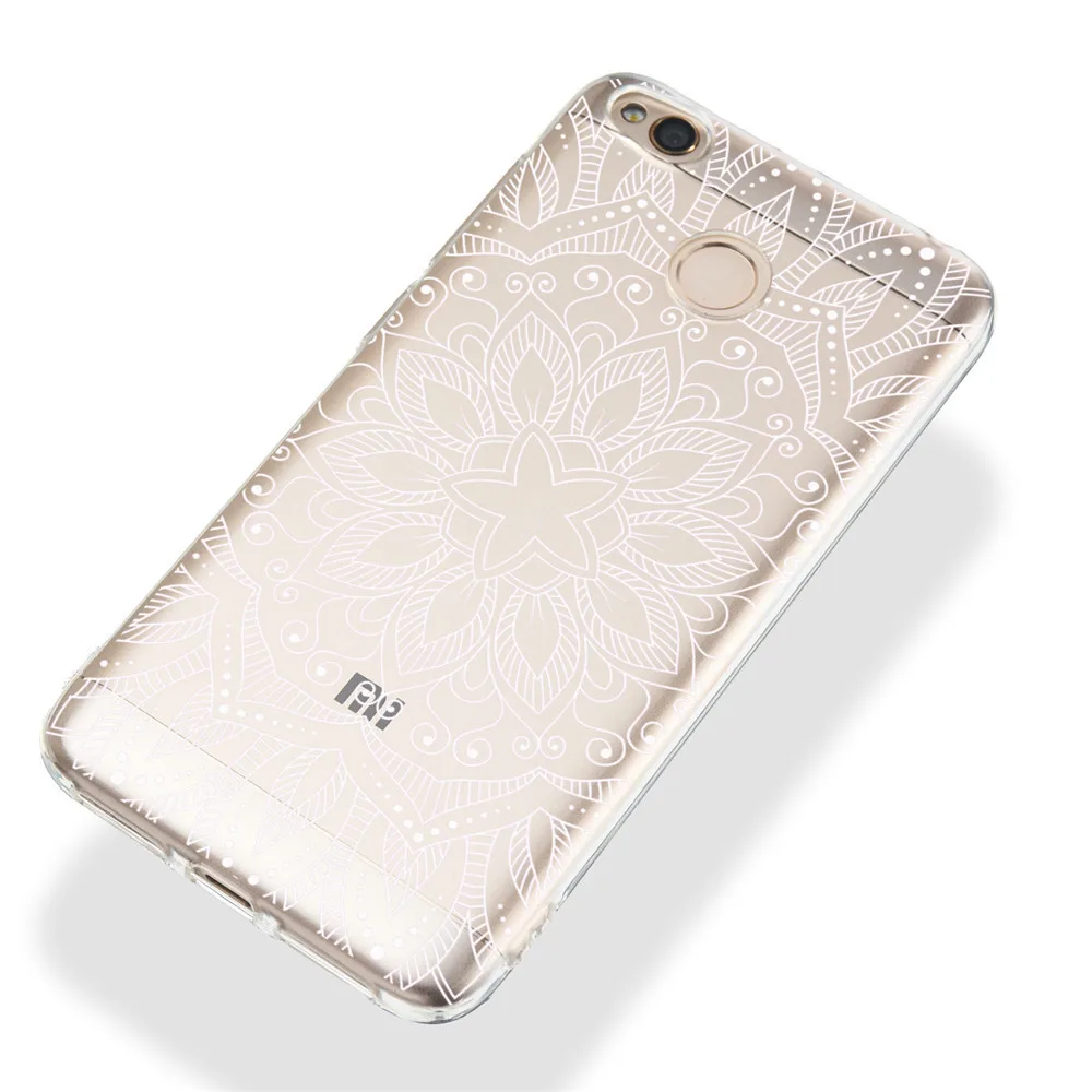 Xiaomi Redmi 4X чехол на Redmi 4X Чехлы 5,0 дюймов 3D рельеф цветочный узор кожа прозрачный чехол TPU чехол для xiaomi Redmi 4X 4 X крышка