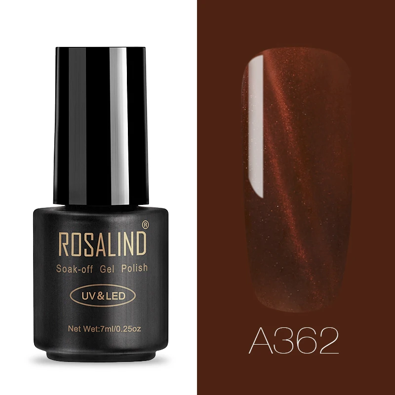 A362 ROSALIND 7 мл кошачий глаз гель лак Гибридный Полупостоянный УФ набор гель-лаков для ногтей для маникюра офф праймер белый лак для ногтей - Цвет: A362