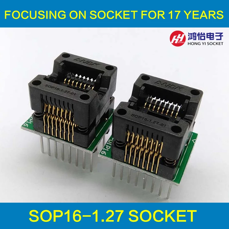 SOP16 150mil программирующая розетка OTS-16-1.27-03 IC тестовая блок преобразования