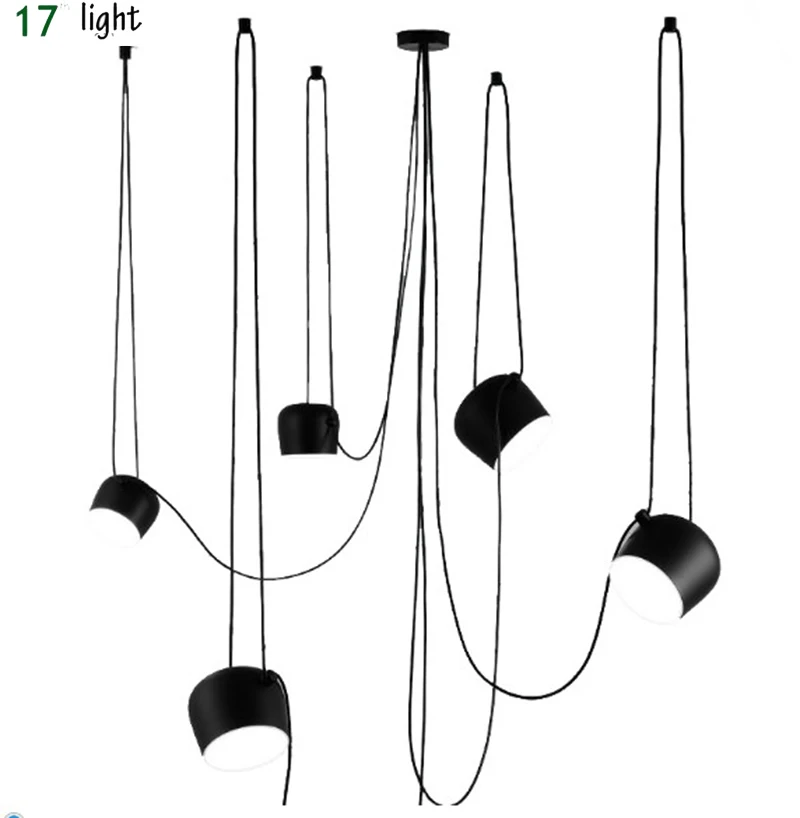

Dia 24cm Black white aluminum modern showcase lighting scandinavian design with Cover restaurant pendent lamp luminaire bedroom