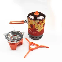 fire maple fms x2 one piece camping stove heat exchanger pot outdoor camping kitchen cooking stove 600g 1 0l add pot rack