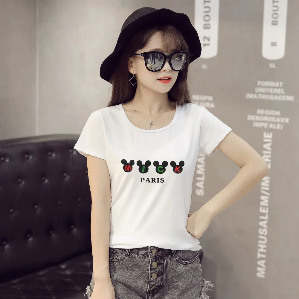 Мода футболка femme slim fit karajuku clothing kawaii девушка с коротким рукавом дамы женщины