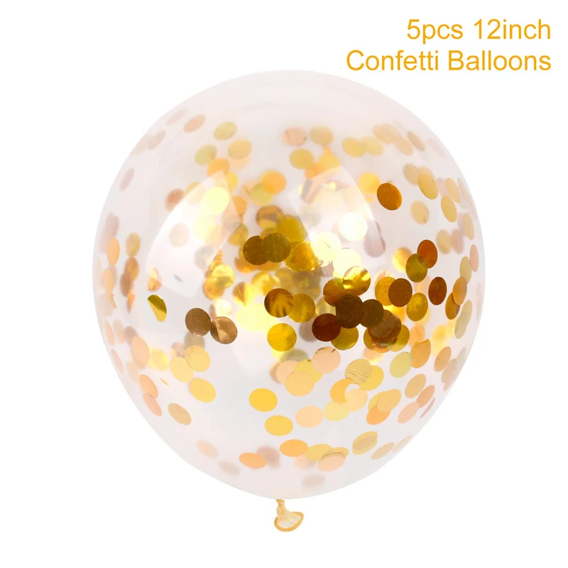 5pc Gold Confetti 1st День рождения украшения дети конфетти воздушные шары №1 в первую очередь/воздушные шары Фольга шарики Baby Shower для мальчиков и девочки; Дети Подарки для мероприятий - Цвет: 5pc Gold Confetti