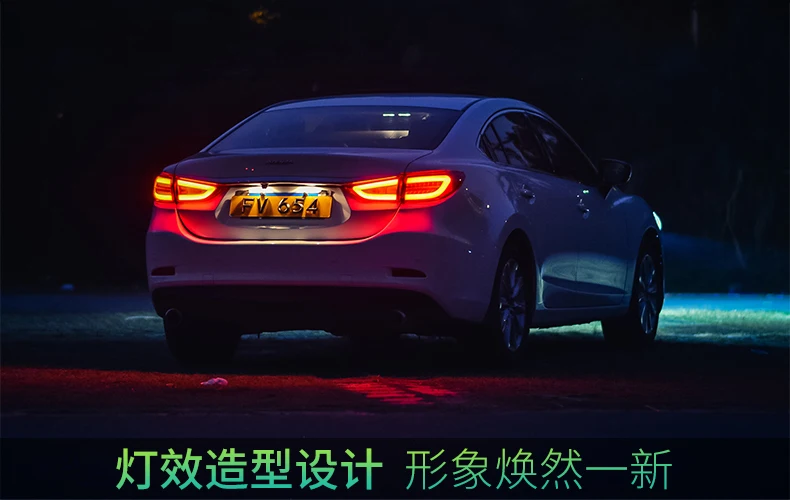 KOWELL автомобильный Стайлинг для Mazda 6 задние фонари Mazda 6 светодиодный задний фонарь светодиодные задние фары DRL+ тормоз+ Парк+ сигнал