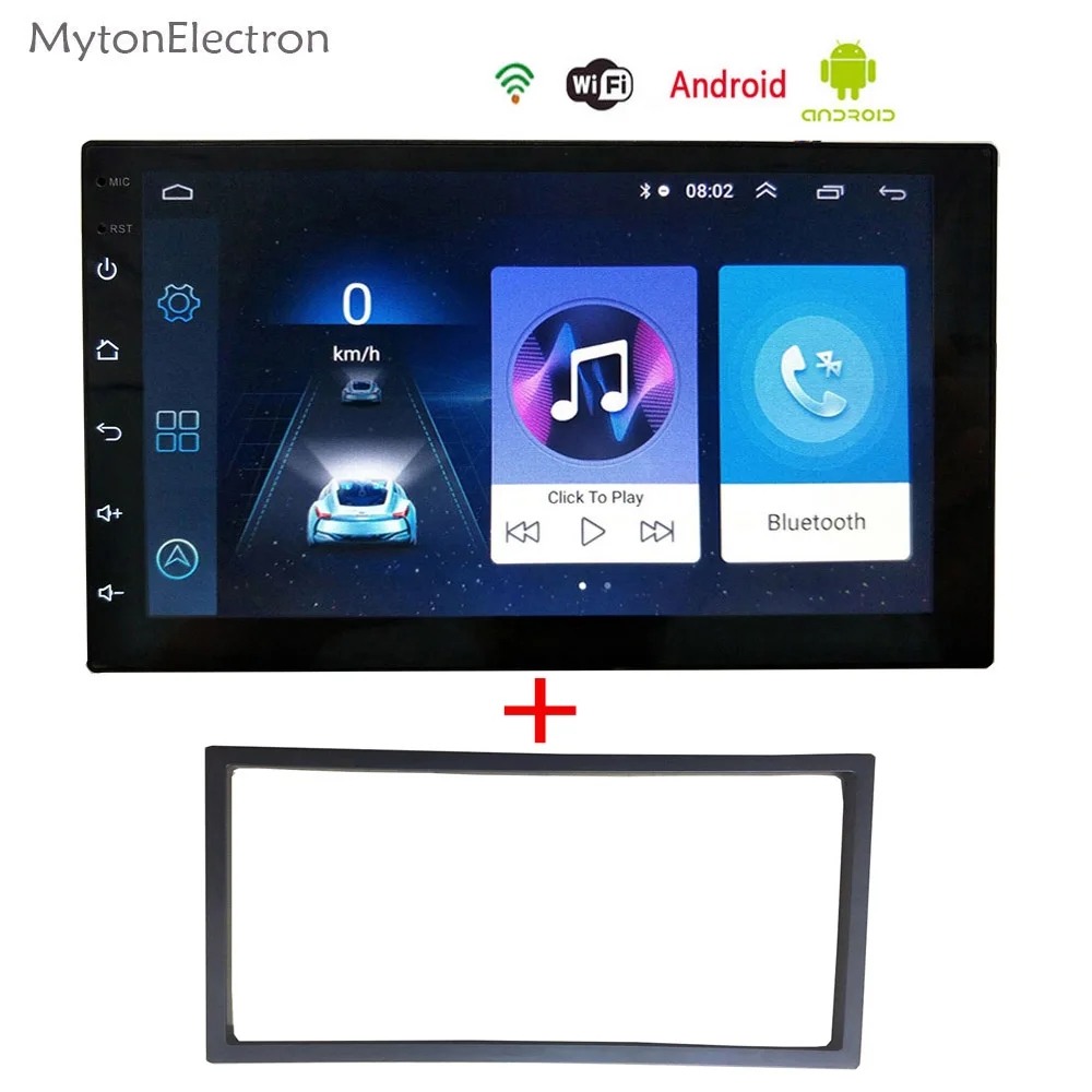 With Frame 2 Din Android Радио bluetooth gps навигация wifi стерео 1024*600 PC настольный автомобильный мультимедийный плеер заднего вида резервная парковочная камера - Размер экрана, дюймов: With Frame