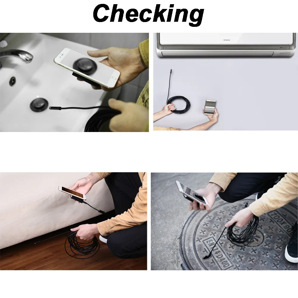 Беспроводная эндоскоп Инспекционная камера для iOS Android 2 0 мегапиксельная 1200P HD