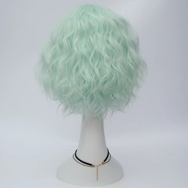 Similler Pixie Cut синтетические парики с челкой для женщин парик короткие вьющиеся волосы термостойкие розовый фиолетовый Ombre два тона - Цвет: X12