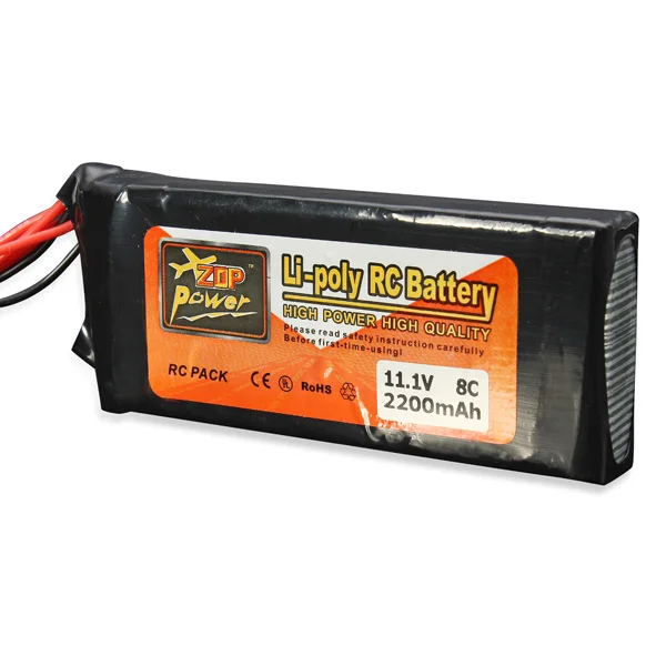 Оптовая продажа 1 шт. батарея ZOP Power Rc lipo 11 В 2200 мАч 8C 3S 3PK трансмиттер для RC Futaba 3PK|lipo