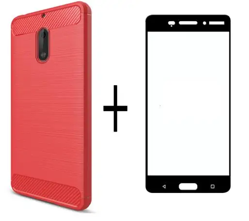 Shockproof Soft Rubber Back Phone Case for Nokia 9 8 7 plus Cover funda and Tempered Glass For 6 (2018) 5 3 cases +film | Мобильные