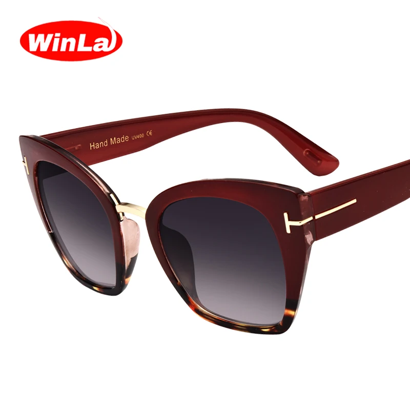 Winla новейшие солнцезащитные очки для женщин Кошачий глаз Роскошные брендовые