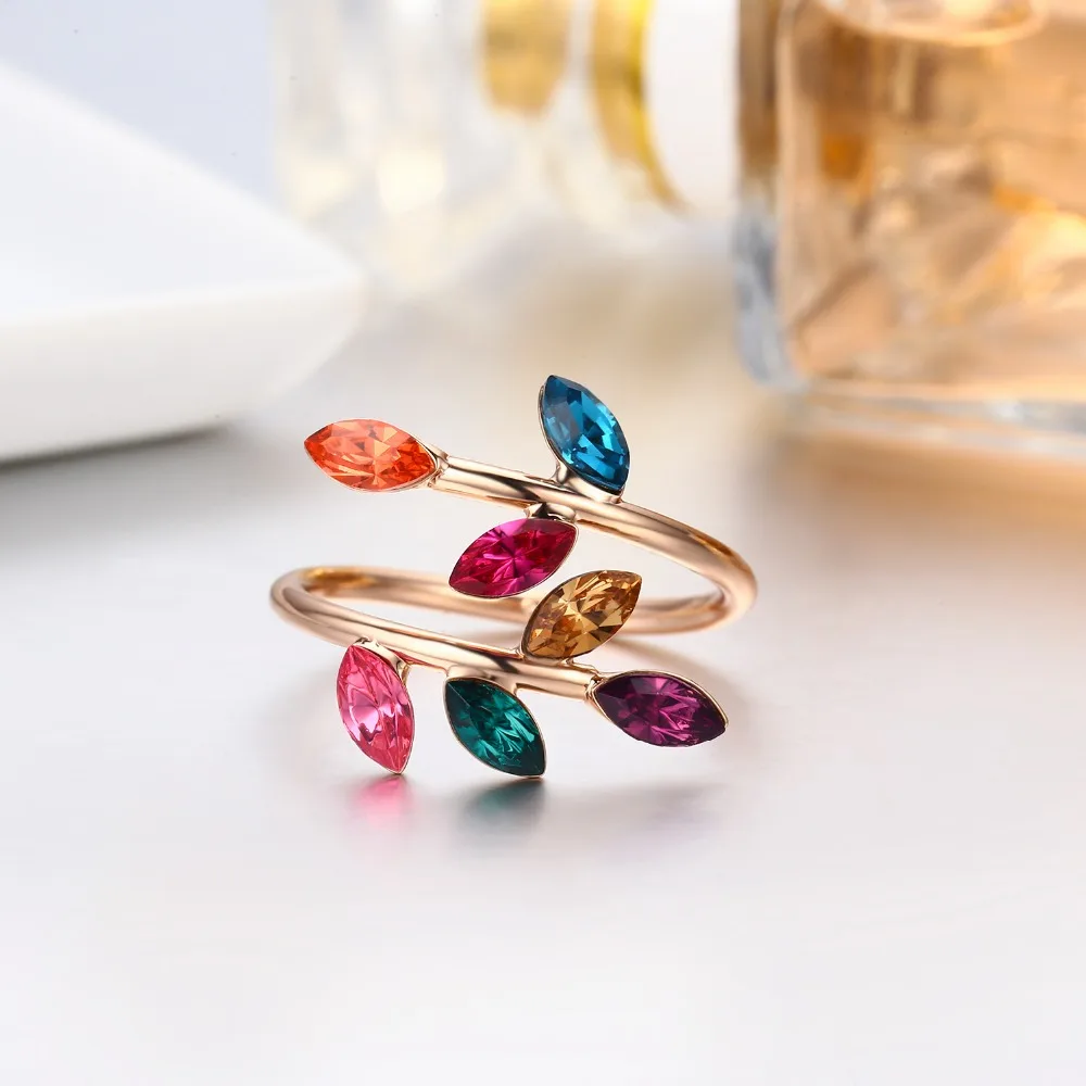 Pinannie Gold Color 18KRGP Crystals Rings Jewelry for Women | Украшения и аксессуары