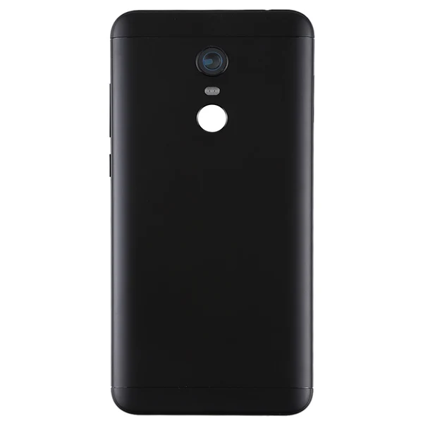 Черный Задняя крышка с объективом камеры и боковыми клавишами для Xiaomi Redmi 5 Plus - Цвет: Черный