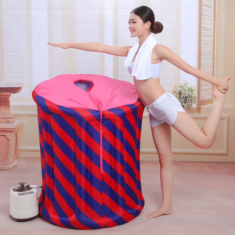 Size:90*110cm with Electric Pump Steam sauna Box Khan SteamRoom Household Remote Control Steel pot 220V | Дом и сад