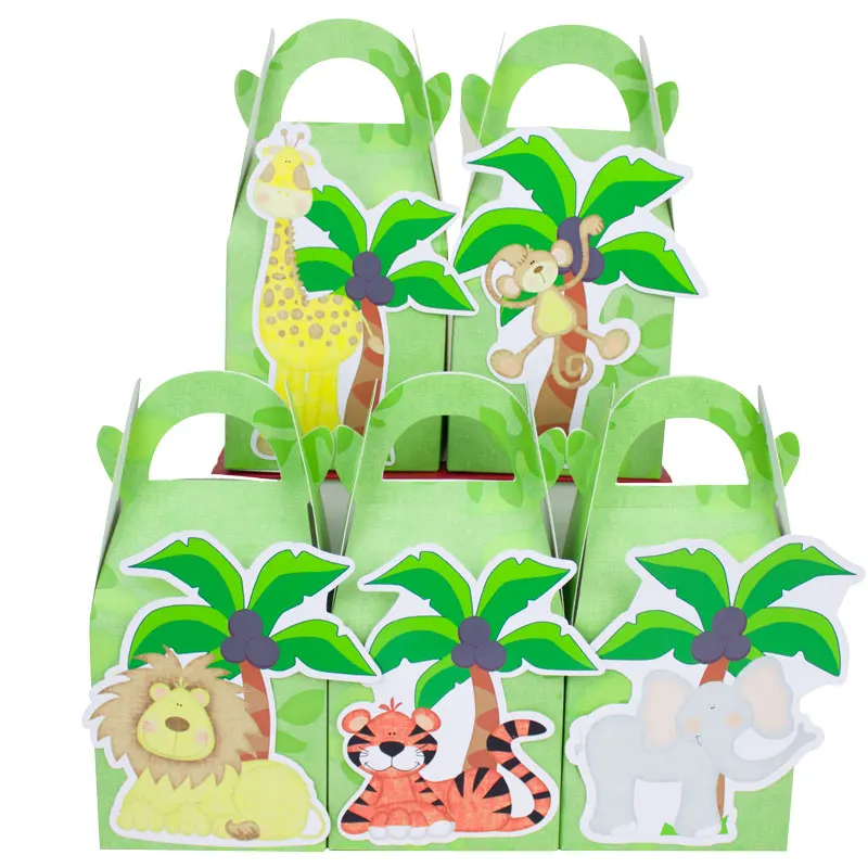 

Коробка для конфет в джунглях, Подарочная коробка, коробка для кексов для мальчиков, товары для дня рождения, украшения, товары для вечеринок