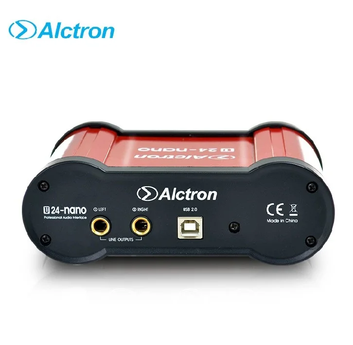 Alctron U24nano 24 битный Портативный USB аудио интерфейс внешняя запись звуковая карта с