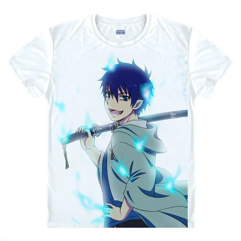 Туфли для косплея Blue Exorcist футболки мульти стиль короткий рукав рубашки Ao no Ekusoshisuto