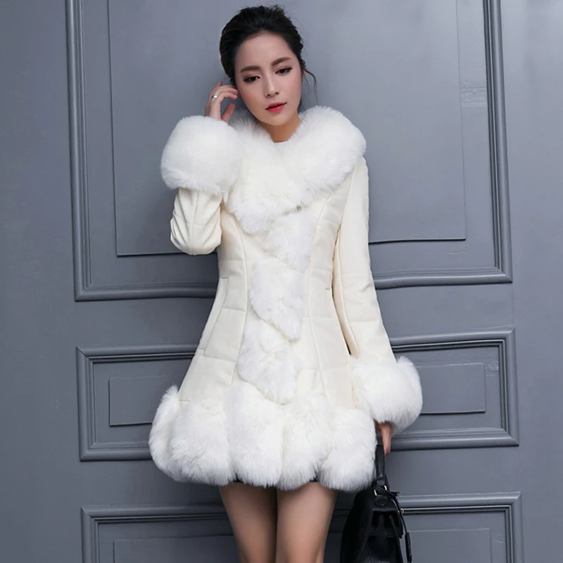 2020 теплая хлопковая зимняя куртка с меховым воротником женская элегантная