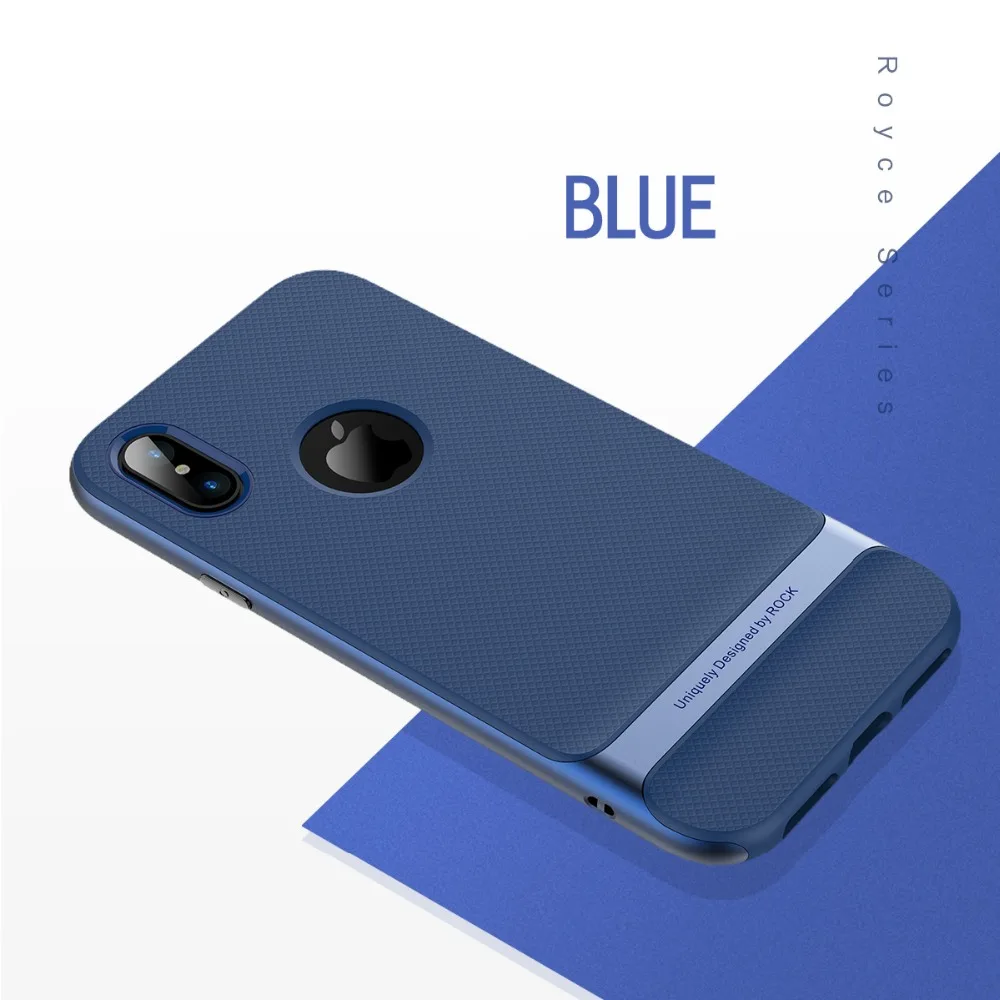 Royce Series для IPhone X случае рок-чехол для телефона для iPhone X задняя крышка Роскошные Hybrid PC+ TPU гальваническим Корпуса для iphonex