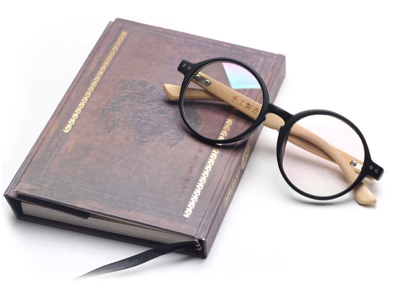 2019 круглые бамбуковые очки ручной работы деревянные для чтения оправы серые