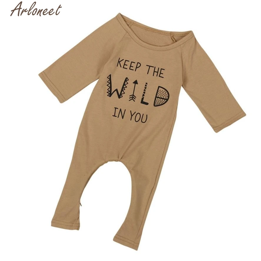 2017 fashioninfant маленьких Обувь для девочек мальчик письма с длинным рукавом Ползунки