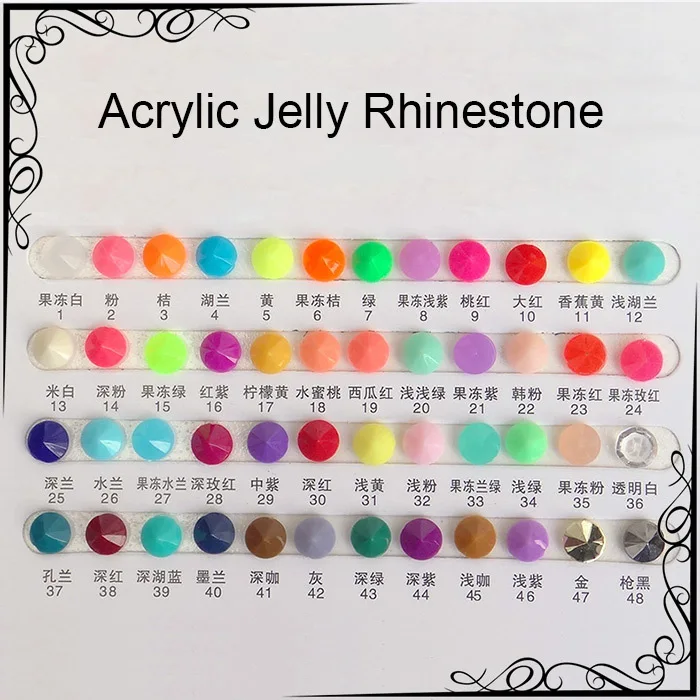Круглые акриловые Стразы 3 мм желеобразного цвета стразы для украшения ювелирных