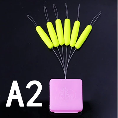 Yellow A2 Новинка, 1 группа, 6 шт., семизвездный поплавок, уличные рыболовные аксессуары, оранжевый/флуоресцентный желтый рыболовный стопор для поплавка - Цвет: Yellow A2