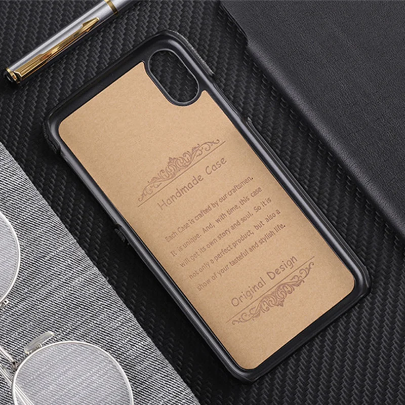 Оригинальный тканевый кожаный чехол для Iphone X Xs держатель карт твердая задняя
