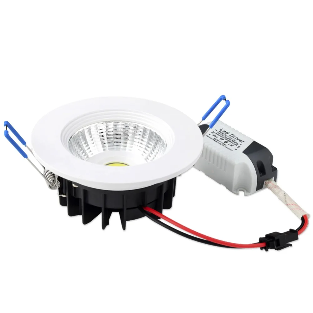 Dimmable W 7W 9W 12W 15W 20W 25W led downlight COB Ceiling Spot Lights LED ceiling Recessed lamp Indoor Lighting+LED Driver | Лампы и