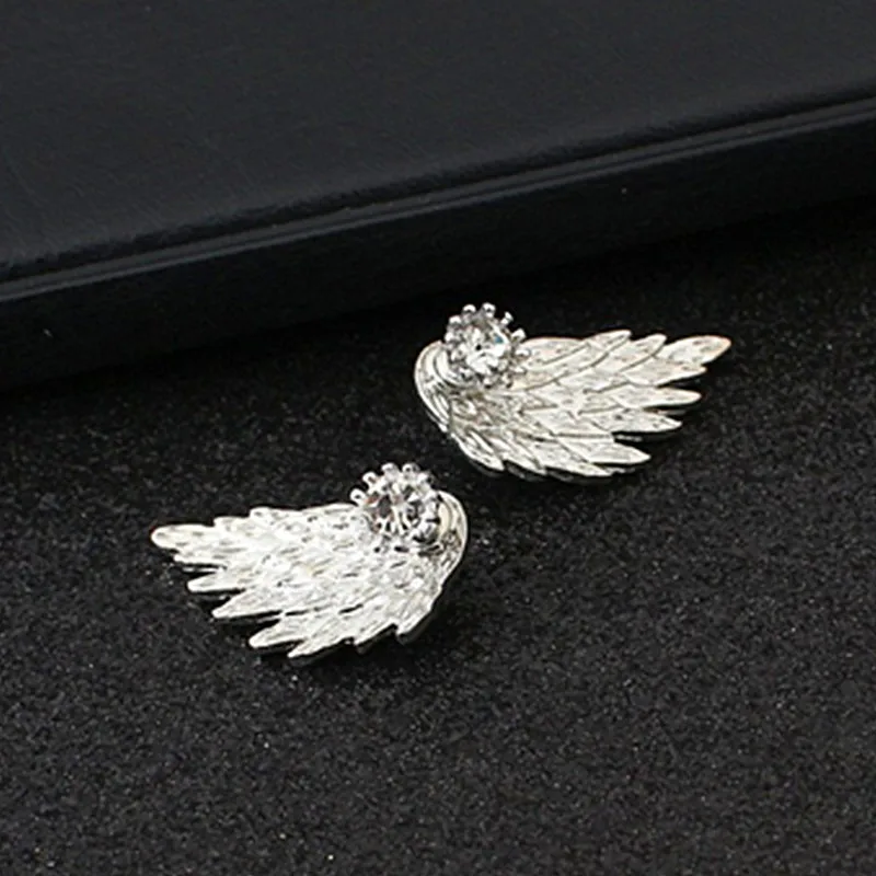 Женские серьги-пусеты с крыльями ангела из сплава цинка для вечеринок 2017 |