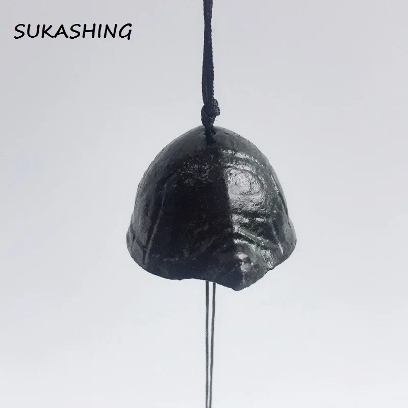 Японский стиль Furin Wind Chime Nanbu чугунная темно-зеленая черепаха Iwachu | Дом и сад