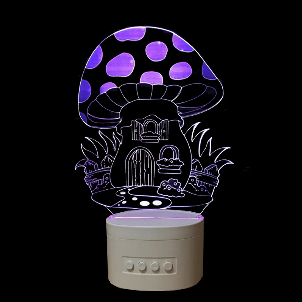 Лампа для дома Bluetooth динамик музыкальный плеер 3D ночник цветной светодиодный