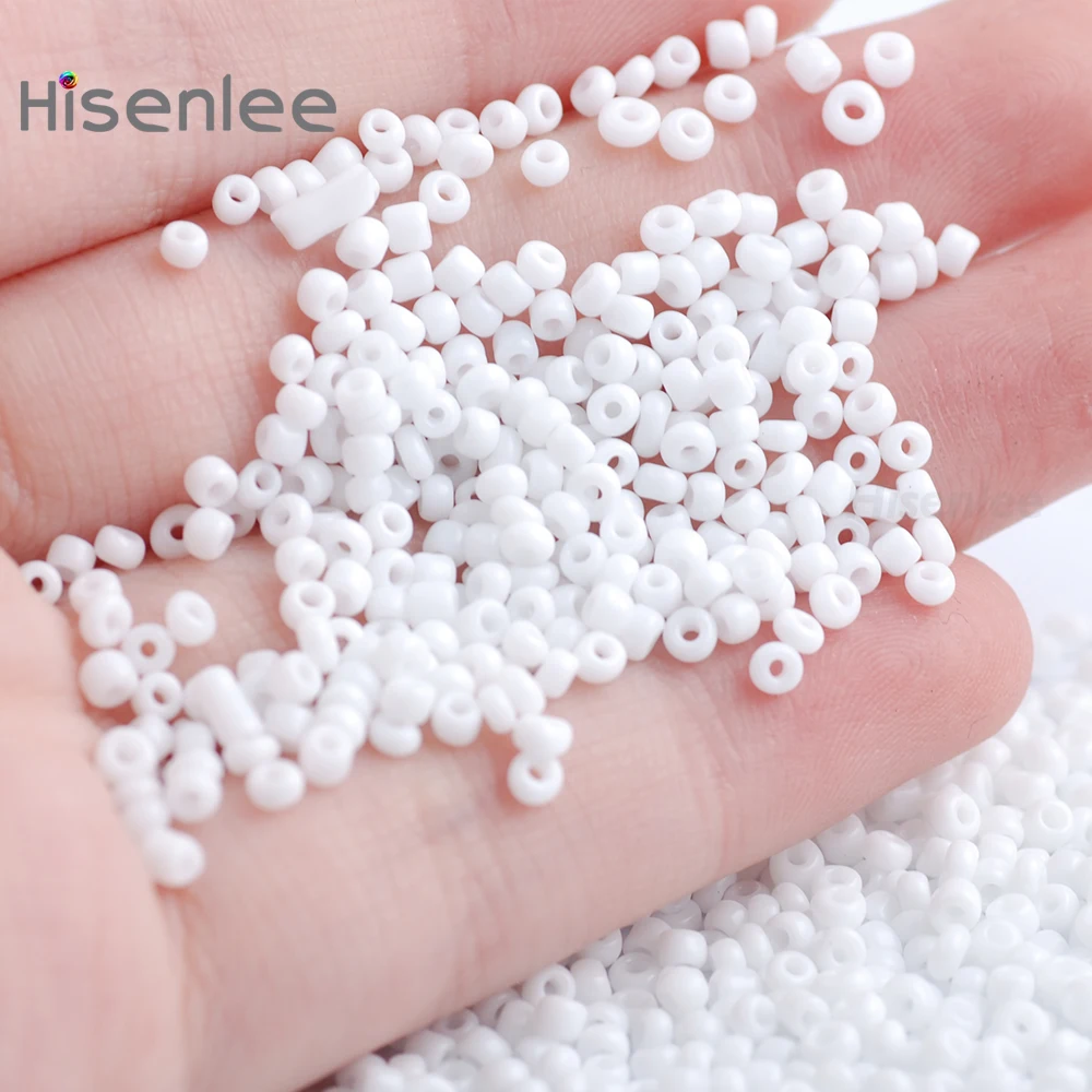

Бисер Hisenlee из белого стекла, 2 мм, 3000 шт.