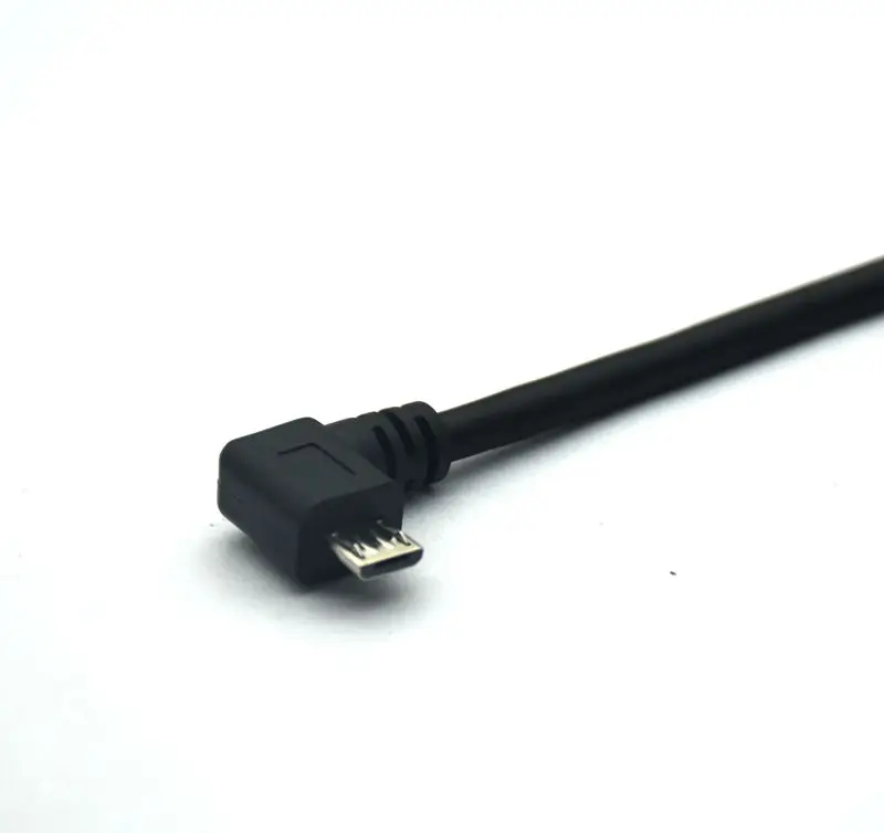 90 градусов влево под углом Micro USB 5pin V8 кабель мужчины к B Женский Панель крепление