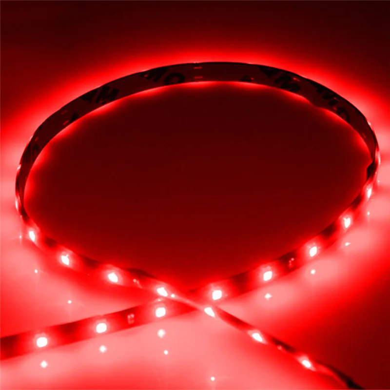 2Pcs Red 1/2 шт супер яркий 30 см 3528 SMD 15 светодиодный гибкий неоновый DIY домашний Автомобильный светодиодный светильник водонепроницаемый DC 12 В - Испускаемый цвет: 2Pcs Red