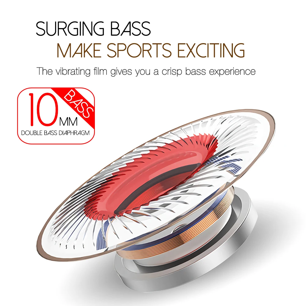 CHYI водонепроницаемый беспроводной наушники спортивные бас Висячие Наушники для