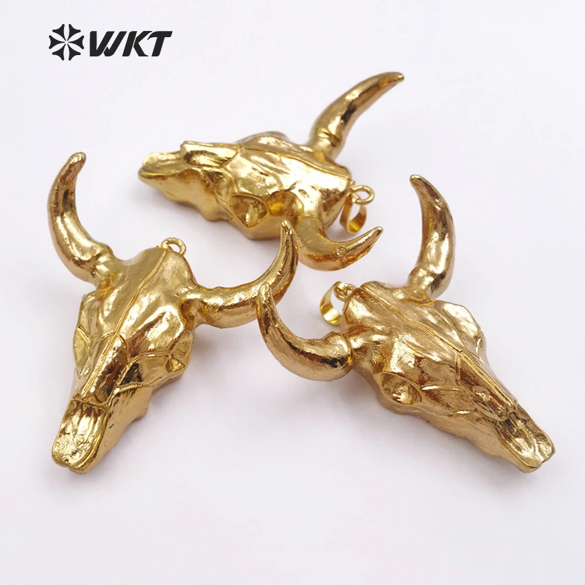 Подвески Longhorn из смолы покрытой золотом для ювелирных украшений WT-P249 | Украшения