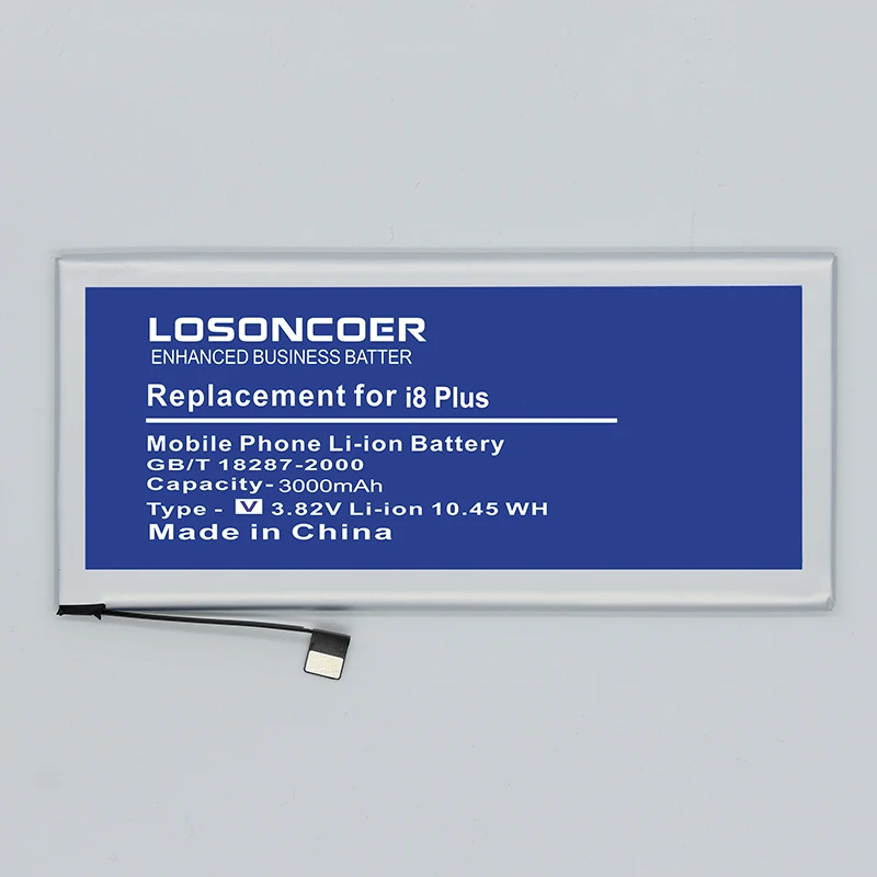 Оригинальные LOSONCOER 3000 мАч для iPhone 8 Plus Батарея Замена батарей аккумулятор