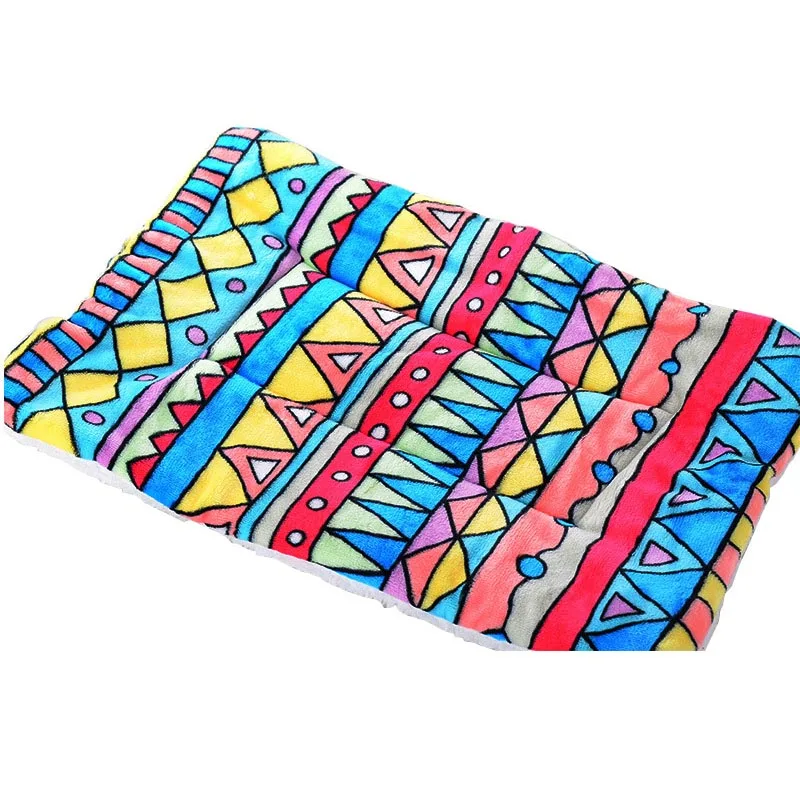 Geometry Pawstrip коралловый флисовый коврик для кровати собаки, подушка для щенка, теплые кровати для кошек, мягкое одеяло для домашних животных, плюшевое утолщенное зимнее собачье одеяло, кровати Cama Perro - Цвет: Geometry