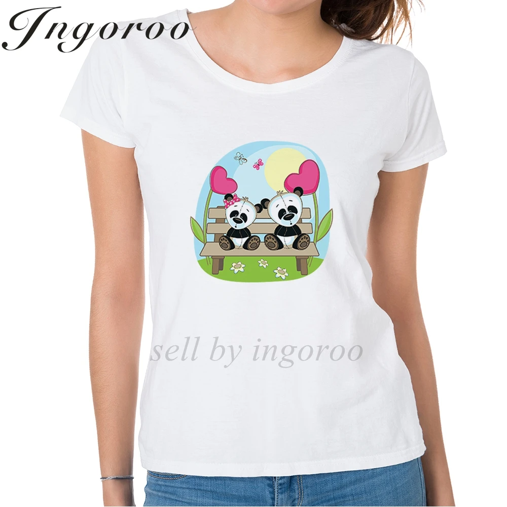Babaseal Lovers Pandas хипстер 3d рубашка дизайн сердце сексуальный топ Exo милые женские
