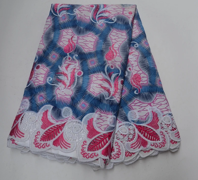 Стразы воск кружевная ткань 2019 высокое качество африканская вышивка Анкары с