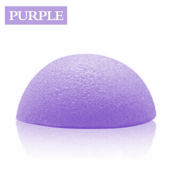 purple Спонж для лица, очищающая моющая губка для лица Konjac Konnyaku, очищающая губка для отшелушивания, средства для ухода за лицом, средства для макияжа - Цвет: purple