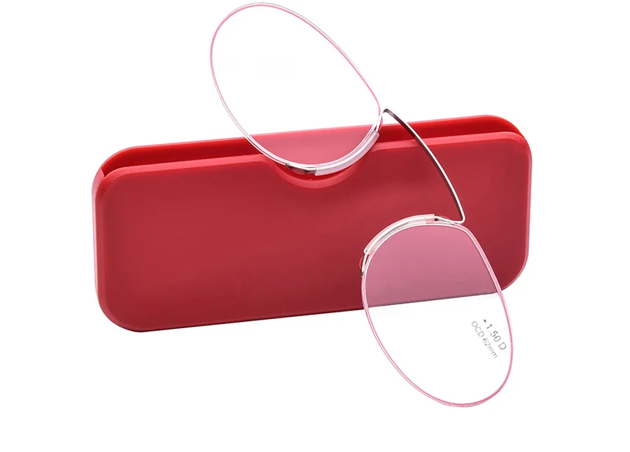 Glexal Pince Nez стильные портативные тонкие оптические очки для чтения без руки для мужчин и женщин+ 1,50+ 2,00+ 3,0 - Цвет оправы: Красный